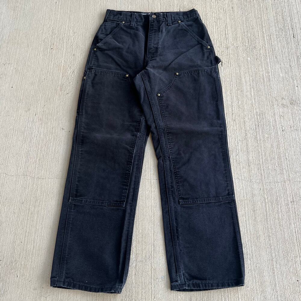 Carhartt B01 BLK black double knee work wear carpenter pants